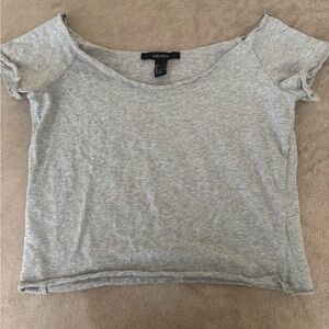 Forever 21 Light Gray Short Sleeve Top